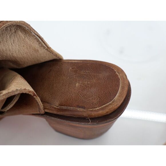 Freebird by Steven Quail Sandals Womens 9 Brown Leather Gladiator Block Heel - Picture 12 of 13